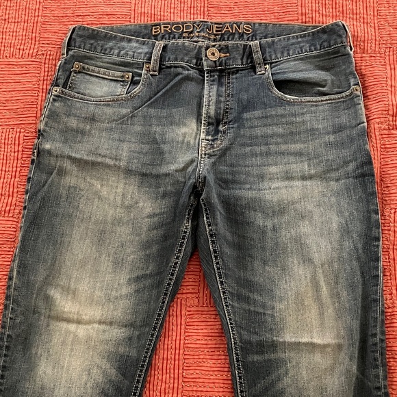 Brody Mens size W34L28.5 blue faded Jeans - Picture 3 of 15